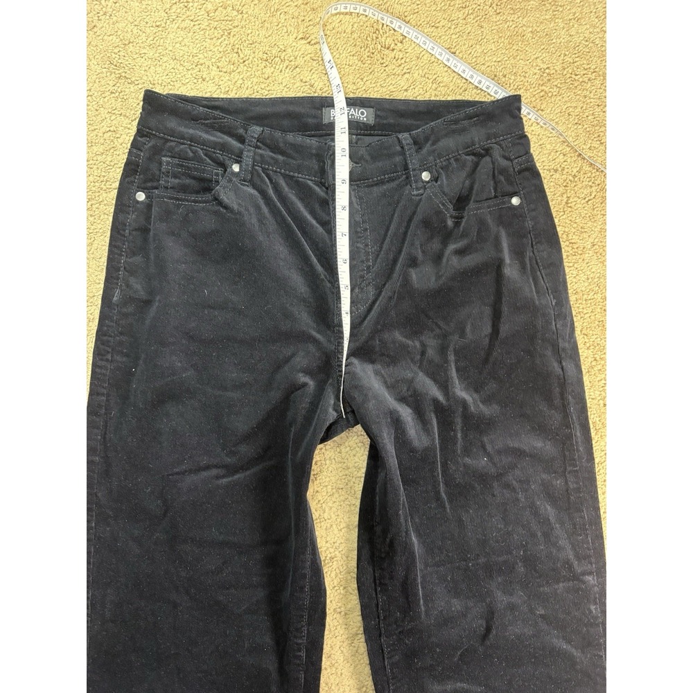 David Bitton Buffalo Nyla Corduroy Pants Women 6/28 Straight Leg Stretch Black - Picture 7 of 9